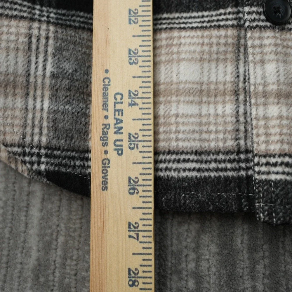Alpine Design Jacket Men Plaid Flannel Wool 2 Pockets Long Sleeve Buttons XS‎